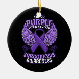 Sarcoidos Awareness Far Support Lila Julgransprydnad Keramik