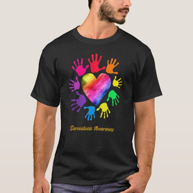 Sarcoidos Awareness Händer Sarcoidos T Shirt (Framsida)
