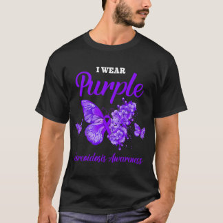 Sarcoidos Awareness I Bära Lila Butterfly T Shirt