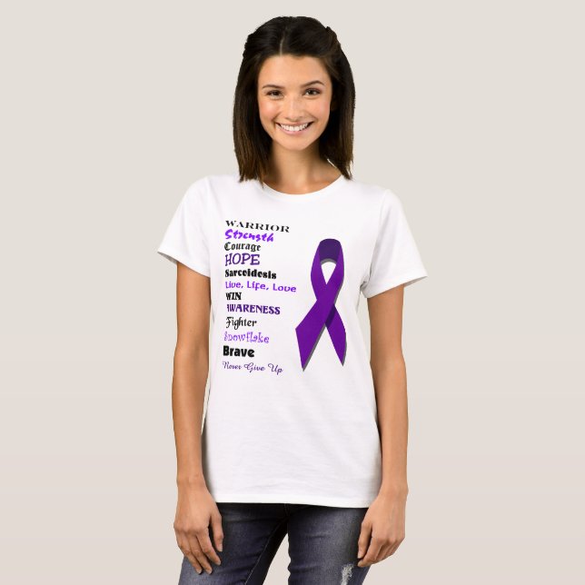 Sarcoidos inspirational Ord T-shirt (Hel framsida)