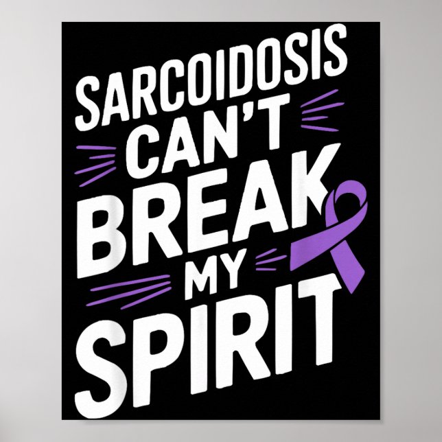 Sarcoidos Medvetenhet Sjukdom Funktionshinder Lila Poster (Framsidan)