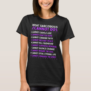 Sarcoidosis Awareness Fighter Warrior Ribbon T Shirt