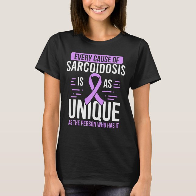 Sarcoidosis Awareness Monday Warrior Survivor T Shirt (Framsida)