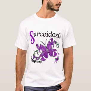 Sarcoidosis för målat glassfjäril 2 tee shirt