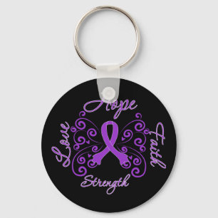 Sarcoidosis Hope Motto Butterfly Nyckelring