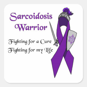 Sarcoidosis Warrior Fighing for a cure Square Sti Fyrkantigt Klistermärke