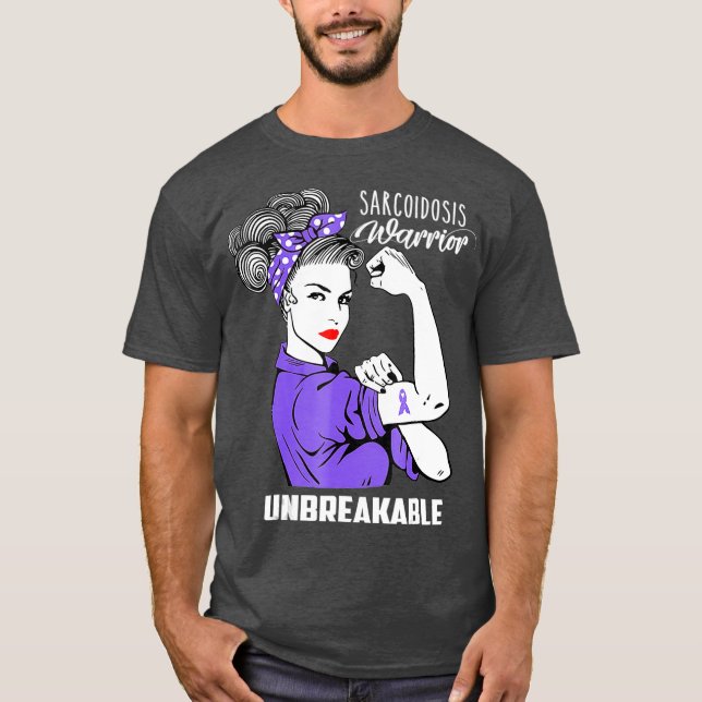 Sarcoidosis Warrior Obrytable Awareness Gift T Shirt (Framsida)