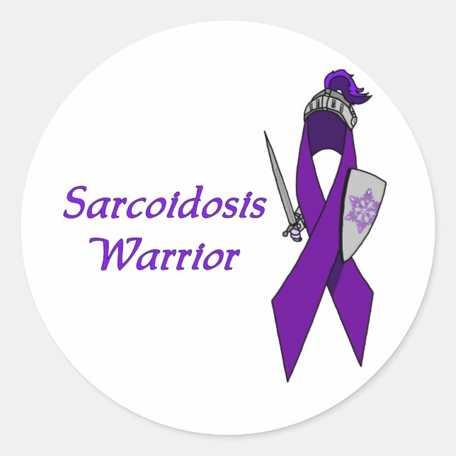 Sarcoidosis Warrior Sticker Runt Klistermärke (Framsida)