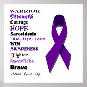 Sarcoidosismedvetenhet och inspiration poster