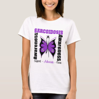 Sarcoidosismedvetenhetfjäril T-shirt