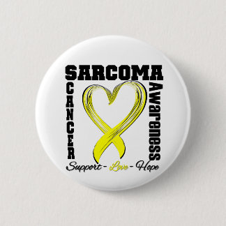 Sarcoma Awareness Brushed Heart Ribbon Knapp