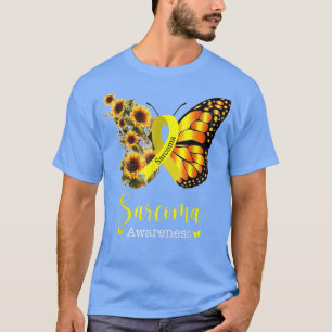 Sarcoma Cancer Awareness Solros Butterfly Women T Shirt