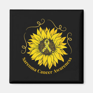Sarcoma Cancer Awareness Solros Gult Ribbon S Magnet