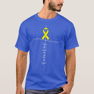 Sarcoma Cancer Awareness Survivor Gult Ribbon Gi T Shirt