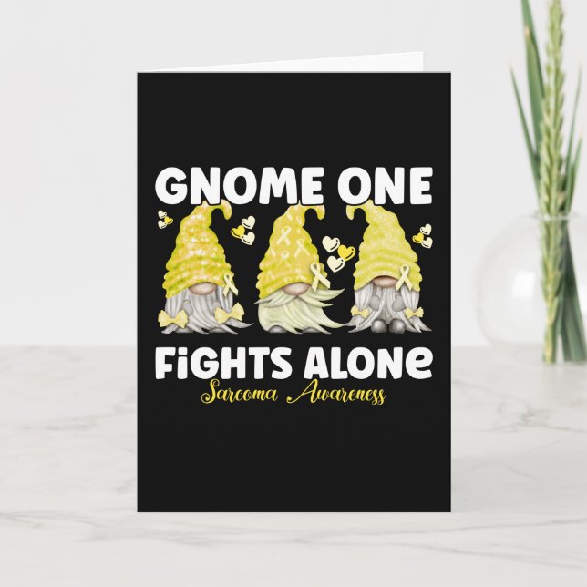 Sarcoma Cancer Awareness Yellow Gnome Kort (Framsida)