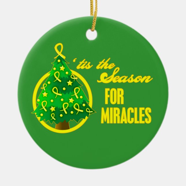 Sarcoma Cancer jul Miracles Julgransprydnad Keramik (Framsidan)