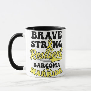 Sarcoma Cancer Shirt Modig, starkt motståndskrafti Mugg