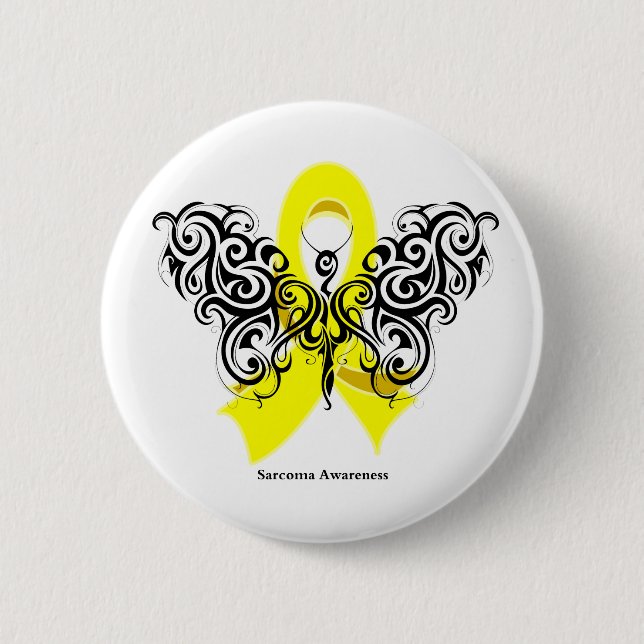 Sarcoma Cancer Tribal Butterfly Knapp (Framsida)