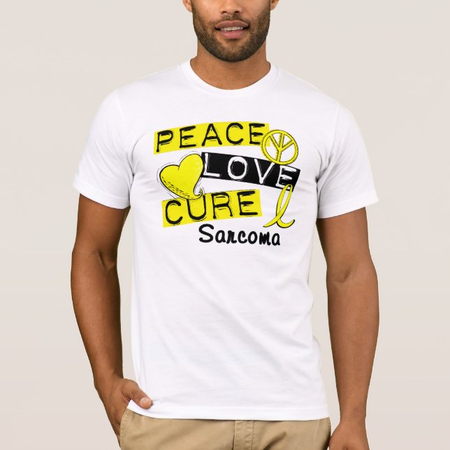 Sarcoma för fredkärlekbot tee shirt (Framsida)
