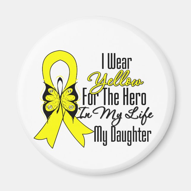 Sarcoma Ribbon My Hero Min dotter Magnet (Framsidan)