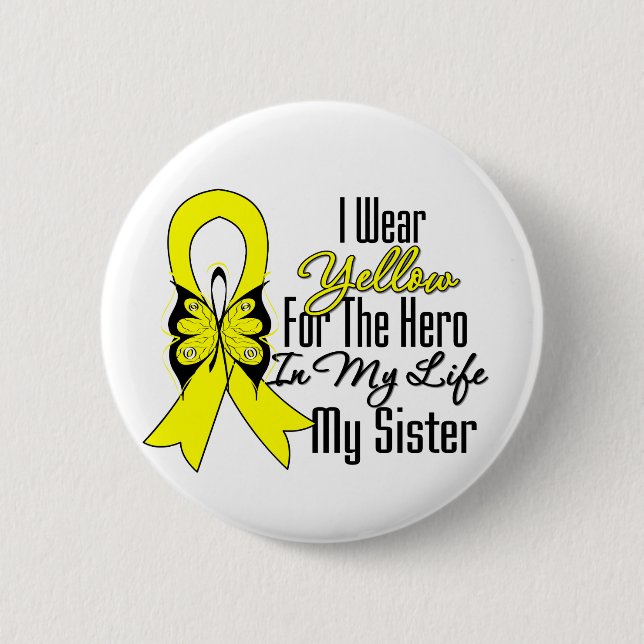 Sarcoma Ribbon My Hero Min syster Knapp (Framsida)