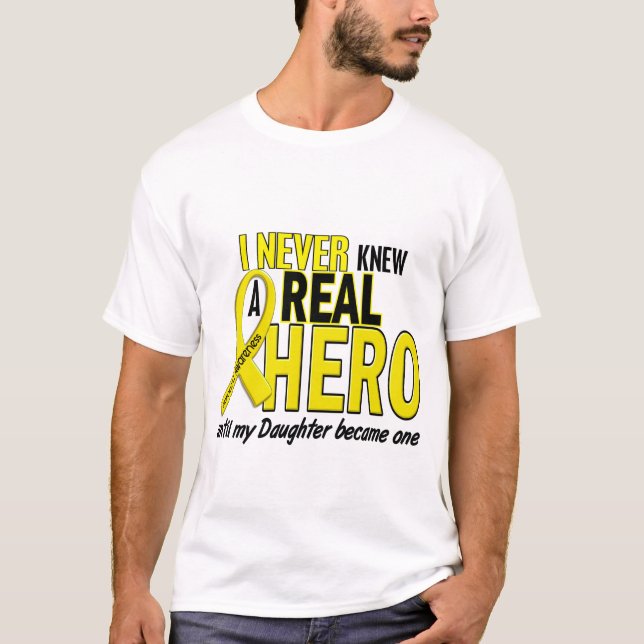 Sarcomaen VISSTE ALDRIG en dotter för HJÄLTE 2 T-shirt (Framsida)