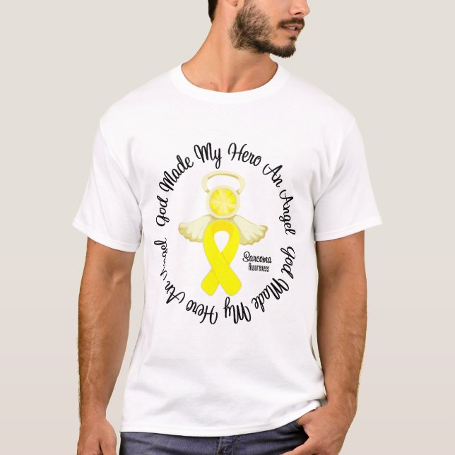 Sarcomaguden gjorde min hjälte en ängel t-shirt (Framsida)