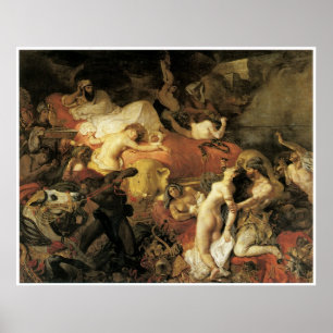 Sardanapalus död, 1827 poster