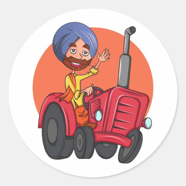 Sardar Ji Runt Klistermärke (Framsida)