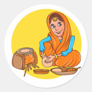 Sardarni Runt Klistermärke