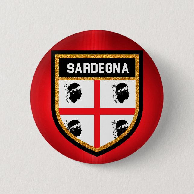 Sardegna Flagga Knapp (Framsida)