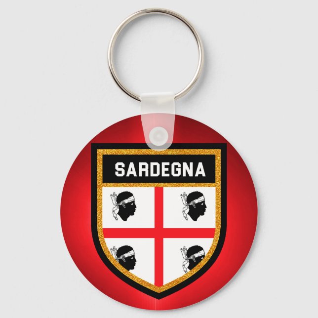 Sardegna Flagga Nyckelring (Framsida)