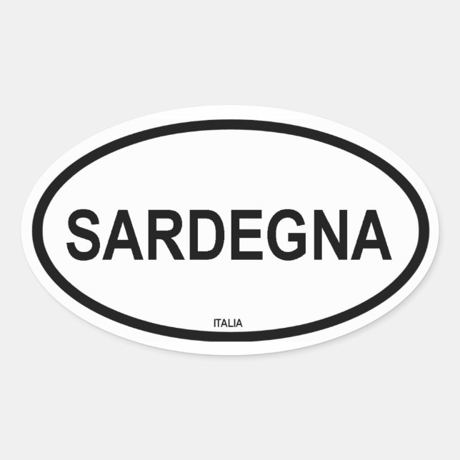 SARDEGNA OVALT KLISTERMÄRKE (Framsida)