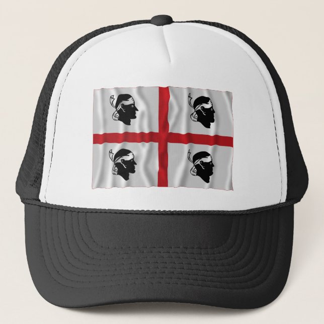 Sardegna som vinkar flagga truckerkeps (Framsida)