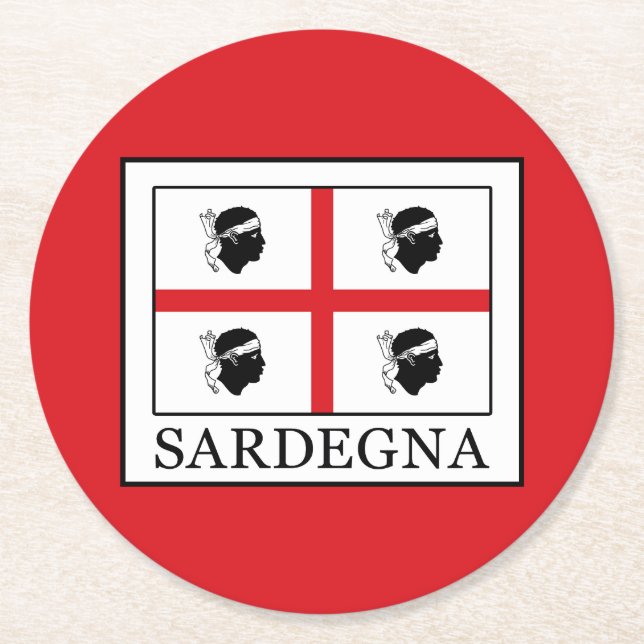 Sardegna Underlägg Papper Rund (Framsidan)