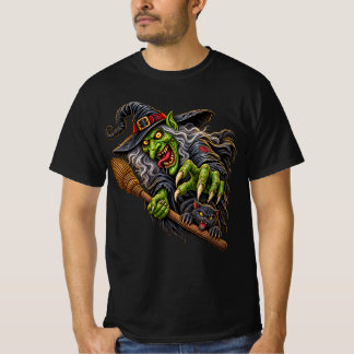 SÄRDELSES HÄXA med KVAST och SVART KATT T Shirt