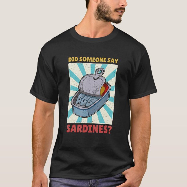 Sardin Anchovies Fiskfördämningar Cuisine av konse T Shirt (Framsida)