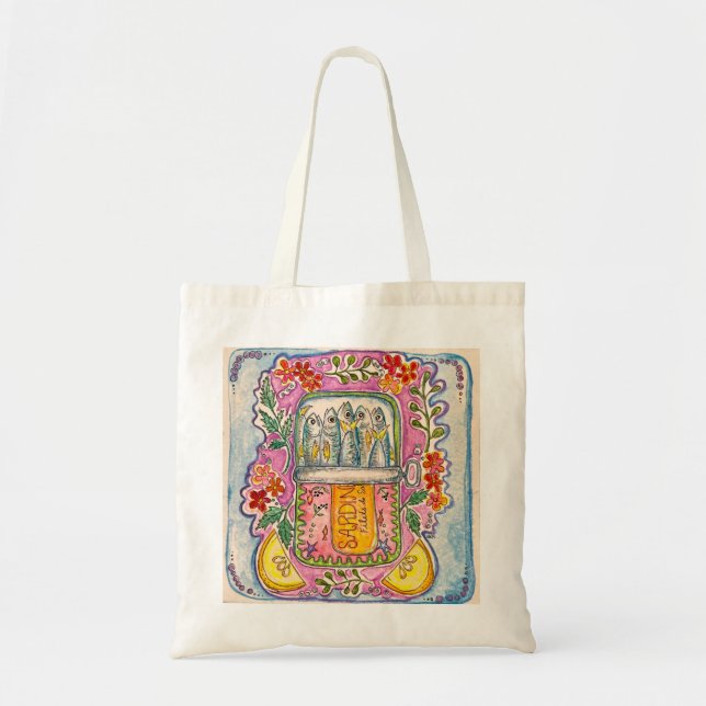 Sardin Totebag  Tygkasse (Framsidan)