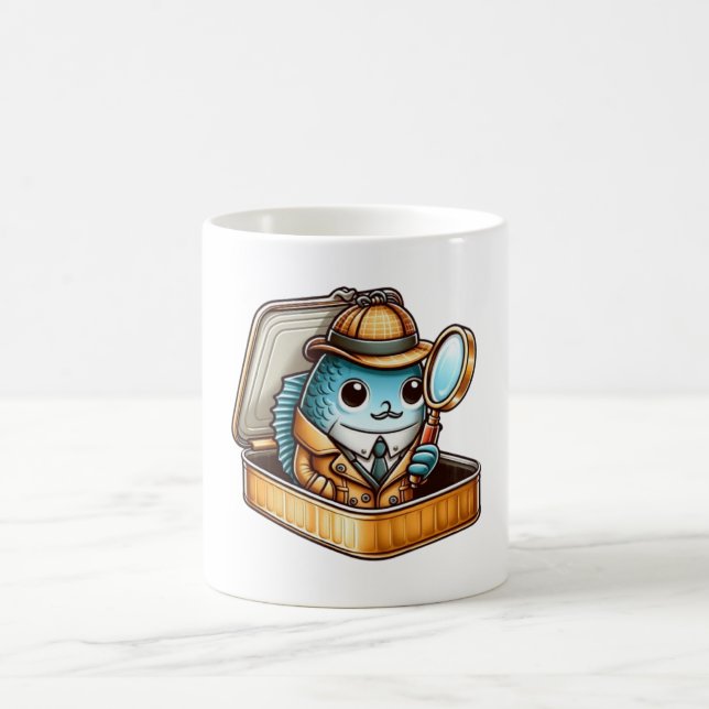  Sardine Detective Mystery Coffee Mug Kaffemugg (Center)