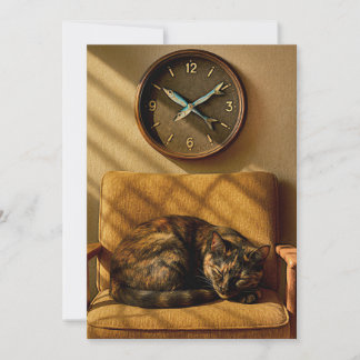 Sardine O’clock Dreamtime – Surreal Cat Art Inbjudningar