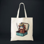Sardine Samurai Warrior Tote Bag Tygkasse<br><div class="desc">Carry your essentials like a true warrior with this sardine samurai warrior tote bag! This quirky bag shows a sardine wearing classic samurai armor and holding a katana, standing heroically inside a vintage sardine tin. Strong, spacious, and reusable, this tote is perfect for grocery trips, beach days, or comic cons....</div>