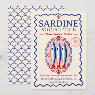 Sardine Social Club Italiens sommarfest Inbjudningar