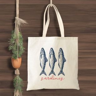 Sardiner, fiskemarknaden Tote Bag Tygkasse