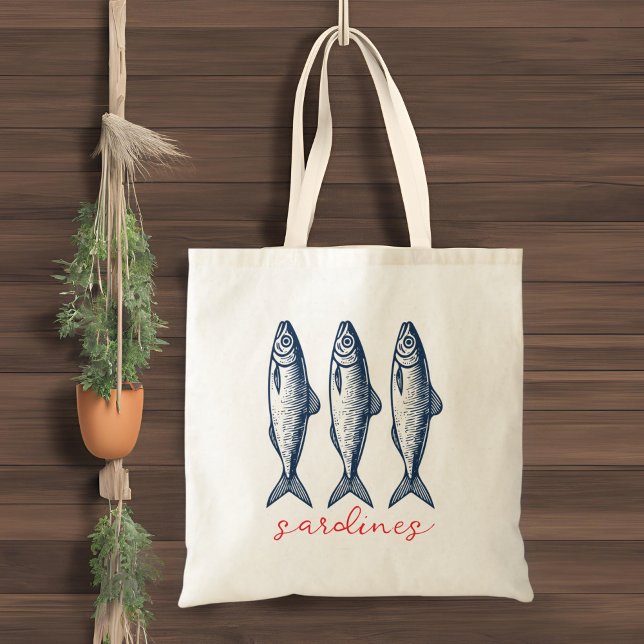 Sardiner, fiskemarknaden Tote Bag Tygkasse (Skapare uppladdad)