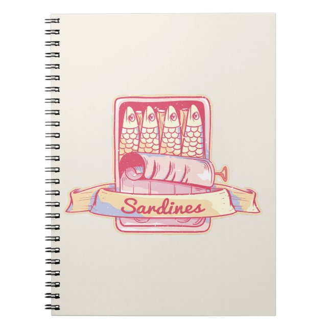Sardiner i en tenn anteckningsbok (Framsidan)