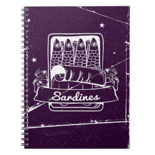 Sardiner i ett tenn Distress Anteckningsbok