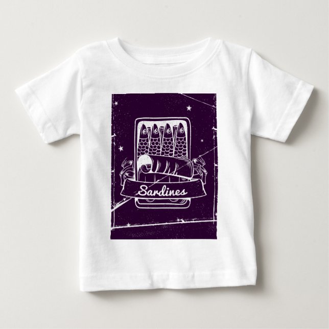 Sardiner i ett tenn Distress T Shirt (Framsida)
