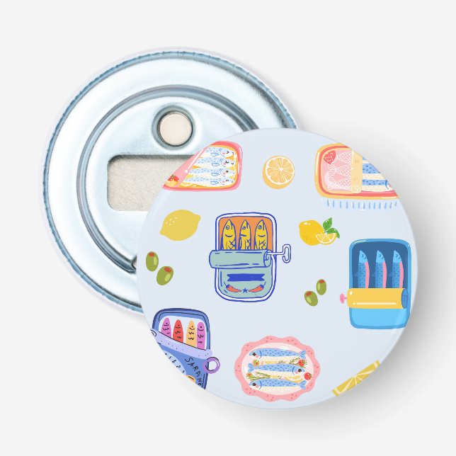 Sardiner och citroner flasköppnare (Framsidan)