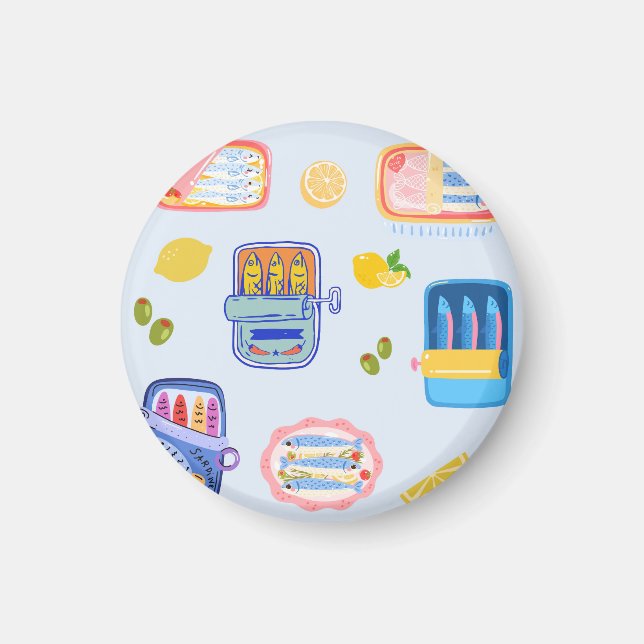 Sardiner och citroner magnet (Framsidan)