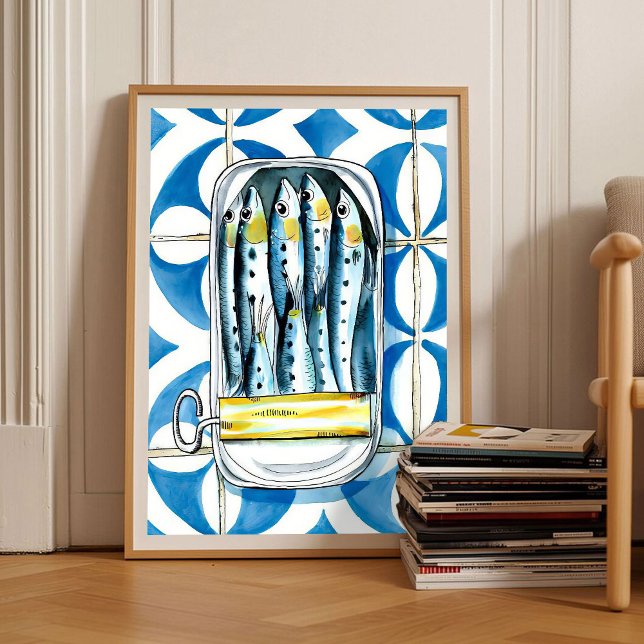 Sardiner Print Sardinburk Vintage Affisch Retro  (Skapare uppladdad)